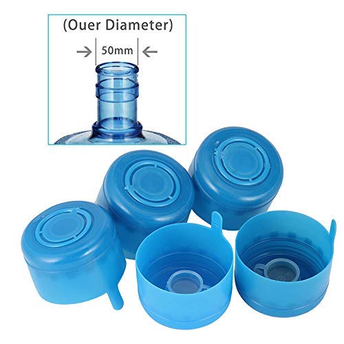 WINBOB Non-Spill Caps for 3 & 5 Gallon Water Bottles - 10PCS, 55mm, Anti-Splash, Durable Acrylonitrile Butadiene Styrene