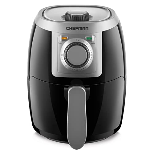 Chefman Small, Compact Air Fryer Healthy Cooking, 2 Qt, Nonstick, User Friendly And Adjustable Temperature Control W/ 60 Minute