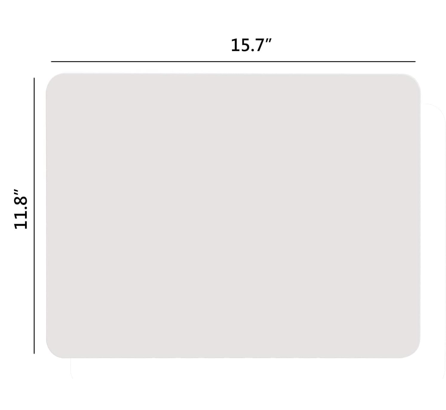 Samzareulo Silicone Small Baking Mat,Non-Slip,Heat Resistant,Refrigerator Pad,11.8  15.7In (Translucent)
