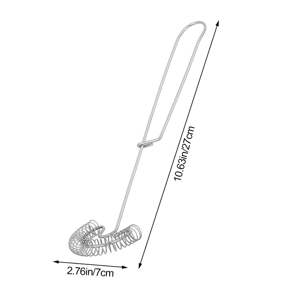2Pcs Flat Whisk Handheld, 10 Inch Stainless Steel Wire Egg Whisk, Spring Coil Whisk