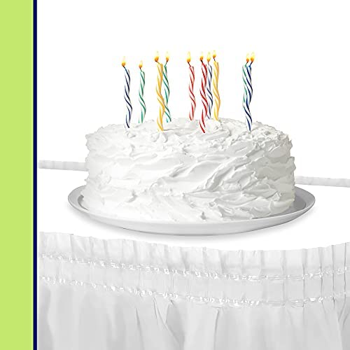 Party Dimensions Plastic Table Skirt, 29-Inches By 14-Feet - White - 1 Pack