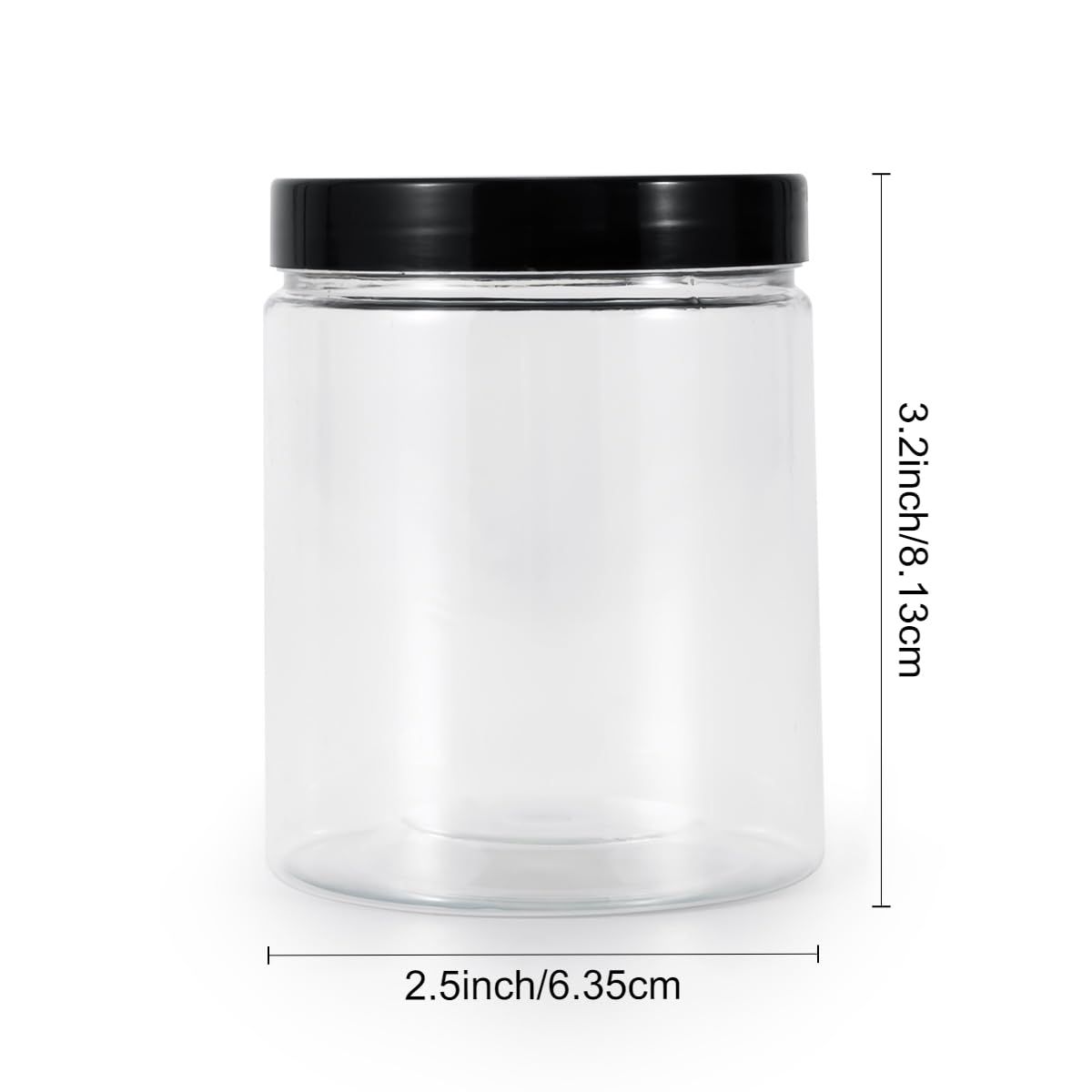 testyu Plastic Jars with Lids  8 OZ Wide Mouth Jars with Airtight Lids  Clear Empty Slime Containers with Lids  Multipurpose Storage Jars for Home Kitchen Food Arts Crafts Cosmetic Sample - 14 Pack