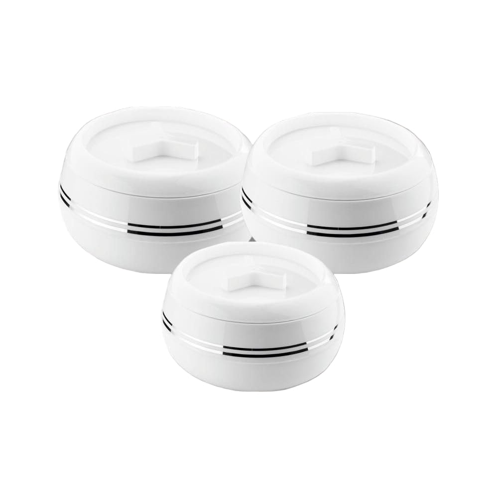 T TABAKH Palazio Jumbo 5500ml, 7500ml, 10000ml Insulated Casserole Dish with Lid 3ps Set Hot Pot Food Warmer/Cooler  Thermal So