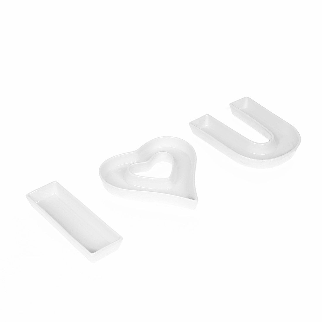 Coffeezone Ceramic Small Candy Plates & Nuts Dishes For Party Decoration (Letter I)
