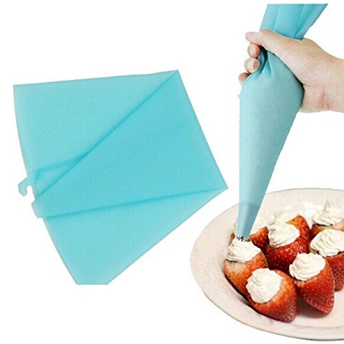 Pindia Food Grade Silicone Pastry Bags For Cake Cupcake Reusable Cream Pastry Icing Bag Piping Bag Cake Decorating Tool (Small S