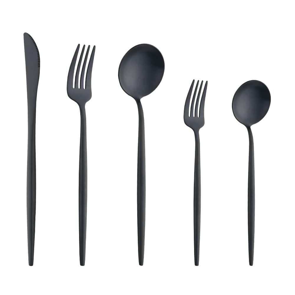 Buyer Star 30-Piece Silverware Set Stainless Steel Flatware Cutlery Set Matte Polish Kitchen Utensils For 6 For Home Kitchen New