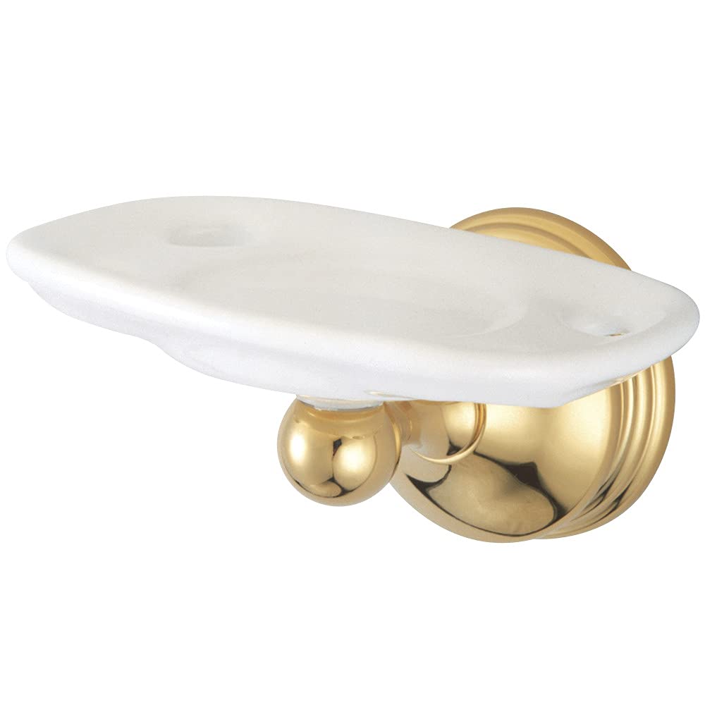 Kingston Brass BA1166PB Vintage Toothbrush with Tumbler Holders  Polished Brass