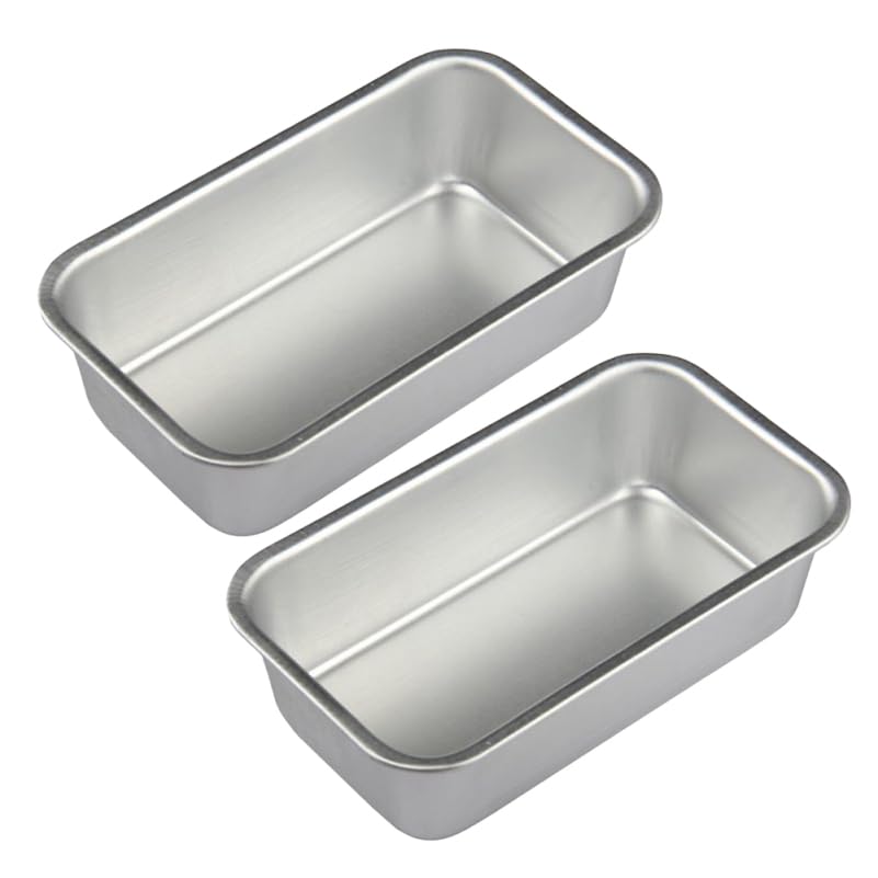 Unomor 2 Pack Loaf Pans Baking Tray for Bread and Cake Household Baking Plate for Home Kitchen High Temperature Clean Bakeware 4