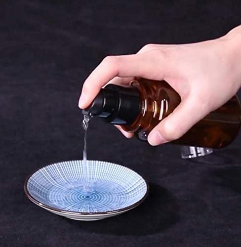 2PCS 80ML/2.7OZ Amber Plastic Empty Pump Bottles Refillable Cosmetic Remover Oil Container Makeup Sample Case Storage Reusable Facial Care Vessel Emulsion Dispenser for Emulsion Essence Body Wash