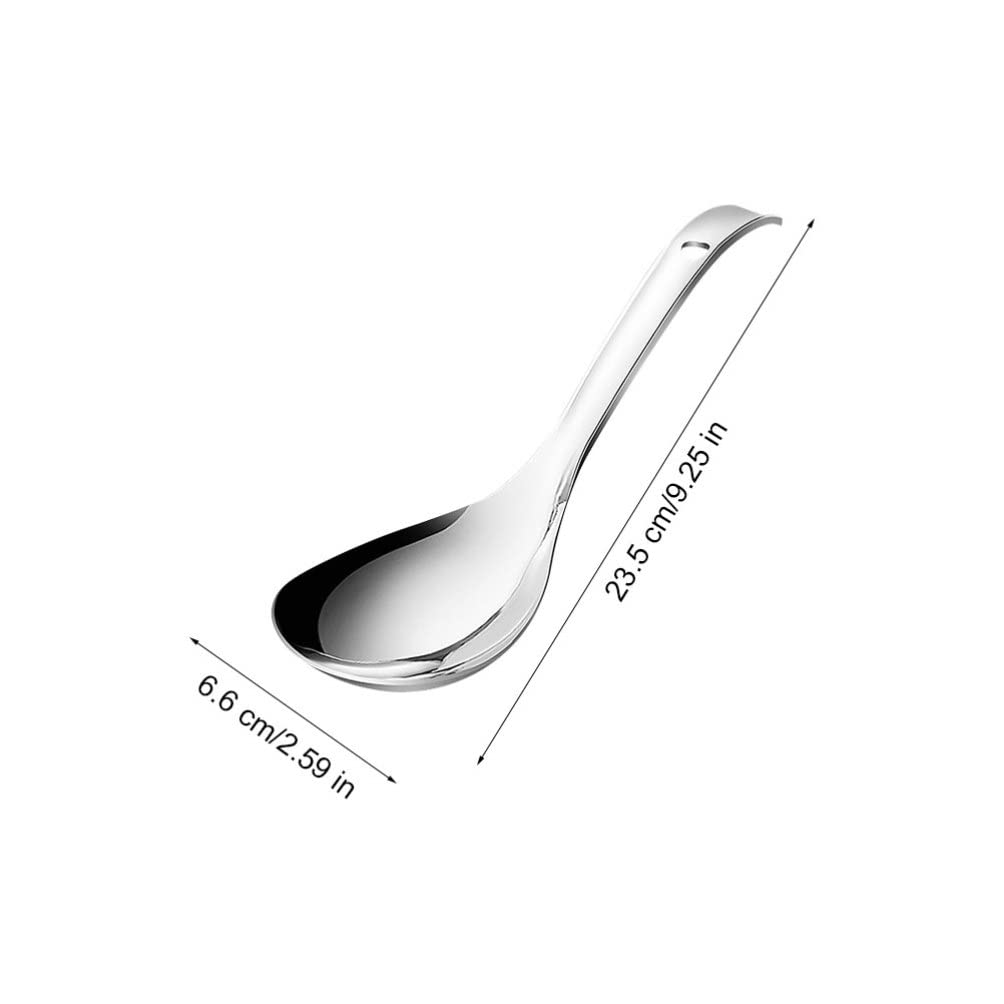 Luxshiny Rice Scooper Stainless Steel Rice Spoon, Rice Paddle Large Soup Spoon Kitchen Utensil For Home Kitchen Stainless Steel