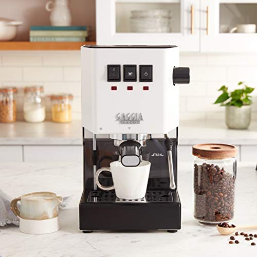 Gaggia Classic Evo Pro Espresso Machine, Stainless Steel, Small, Polar White, Model RI9380/48