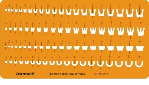 Isomars Jewellery Settings Shapes Symbols Drawing Drafting Template Stencil  Jewelry Art Craft Design