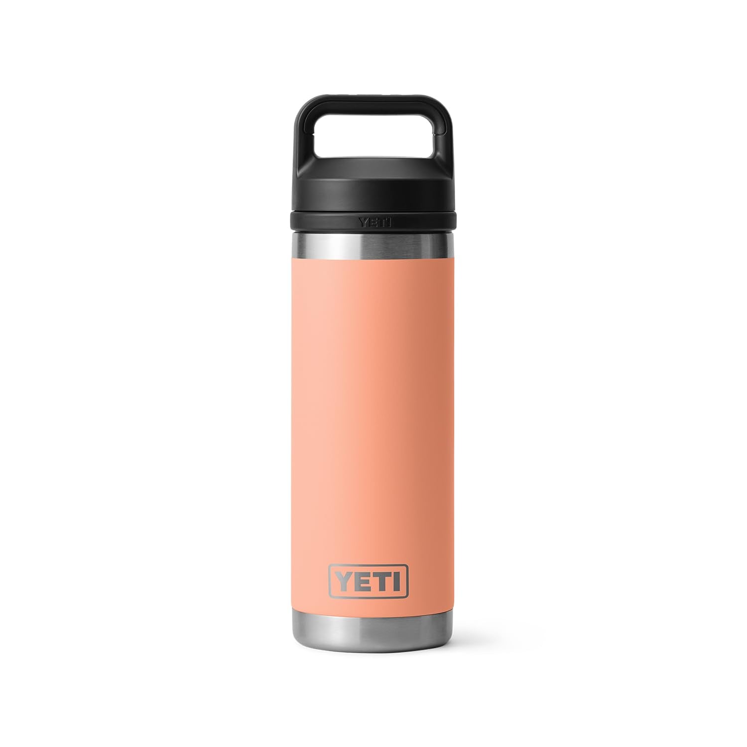 YETI Rambler 18 oz Bottle, Leakproof, Vacuum Insulated, Stainless Steel with Chug Cap, Low Country Peach