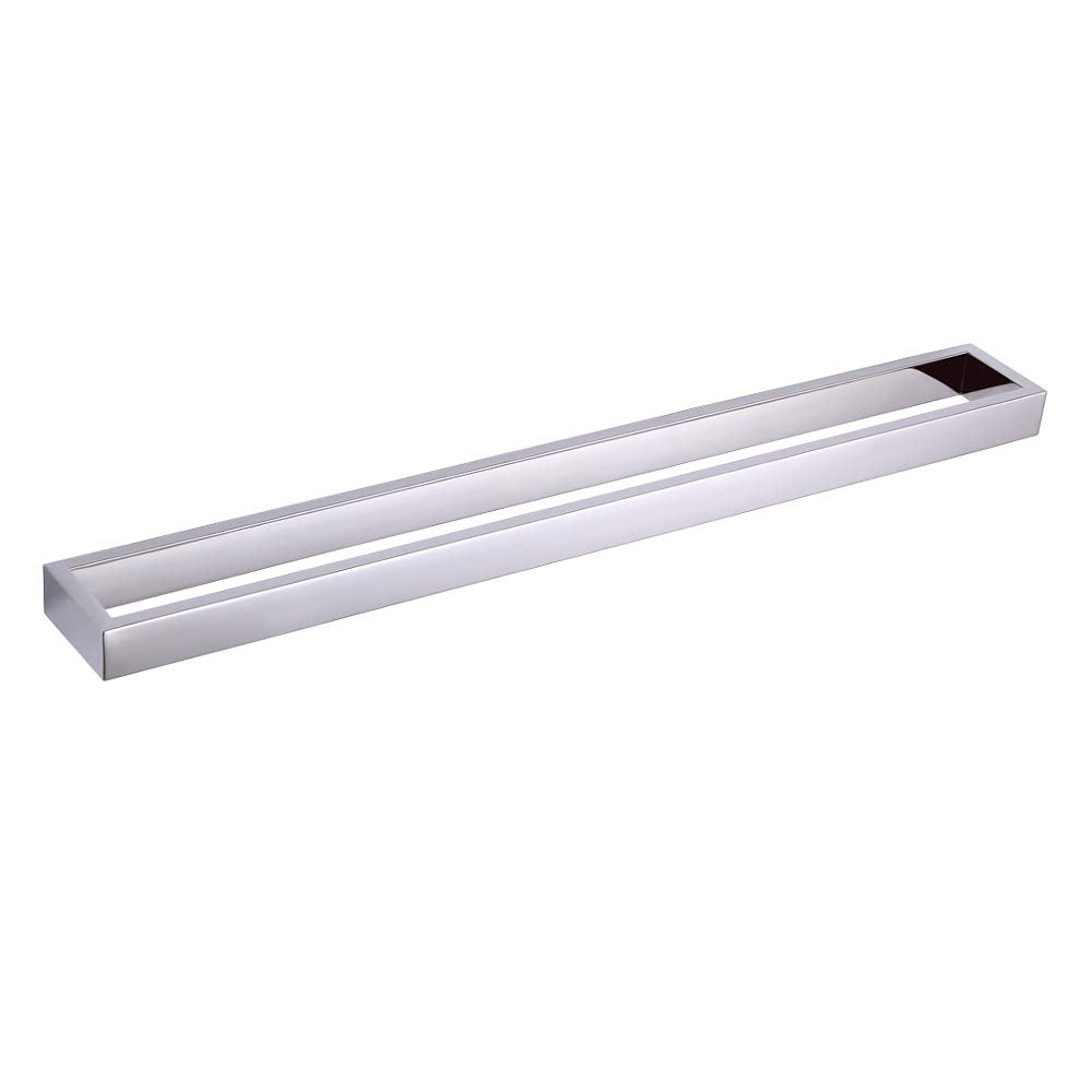 Gerzwy 24-Inch Bathroom Single Towel Bar Stainless Steel Bath Towel Rack Contemporary Style Wall Mount, Polished Finish Hg1701(6