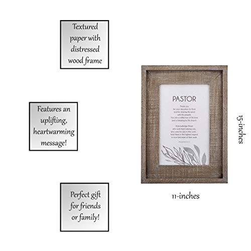 Creative Brands Faithworks-Pastor Appreciation Rustic Wall Art With Scripture, 11 X 15-Inch