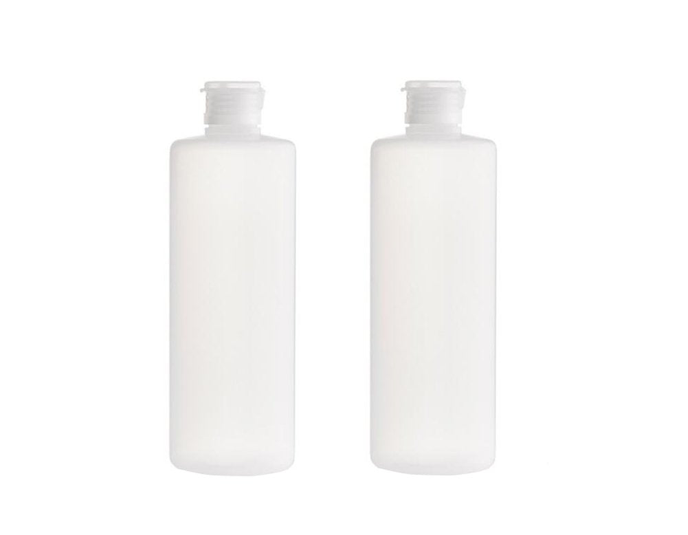 2Pcs Transparent Refillable Empty Plastic Cosmetic Squeezable Vial Bottles Jar Pot With Flip Cap Toner Lotion Shower Gel Shampoo