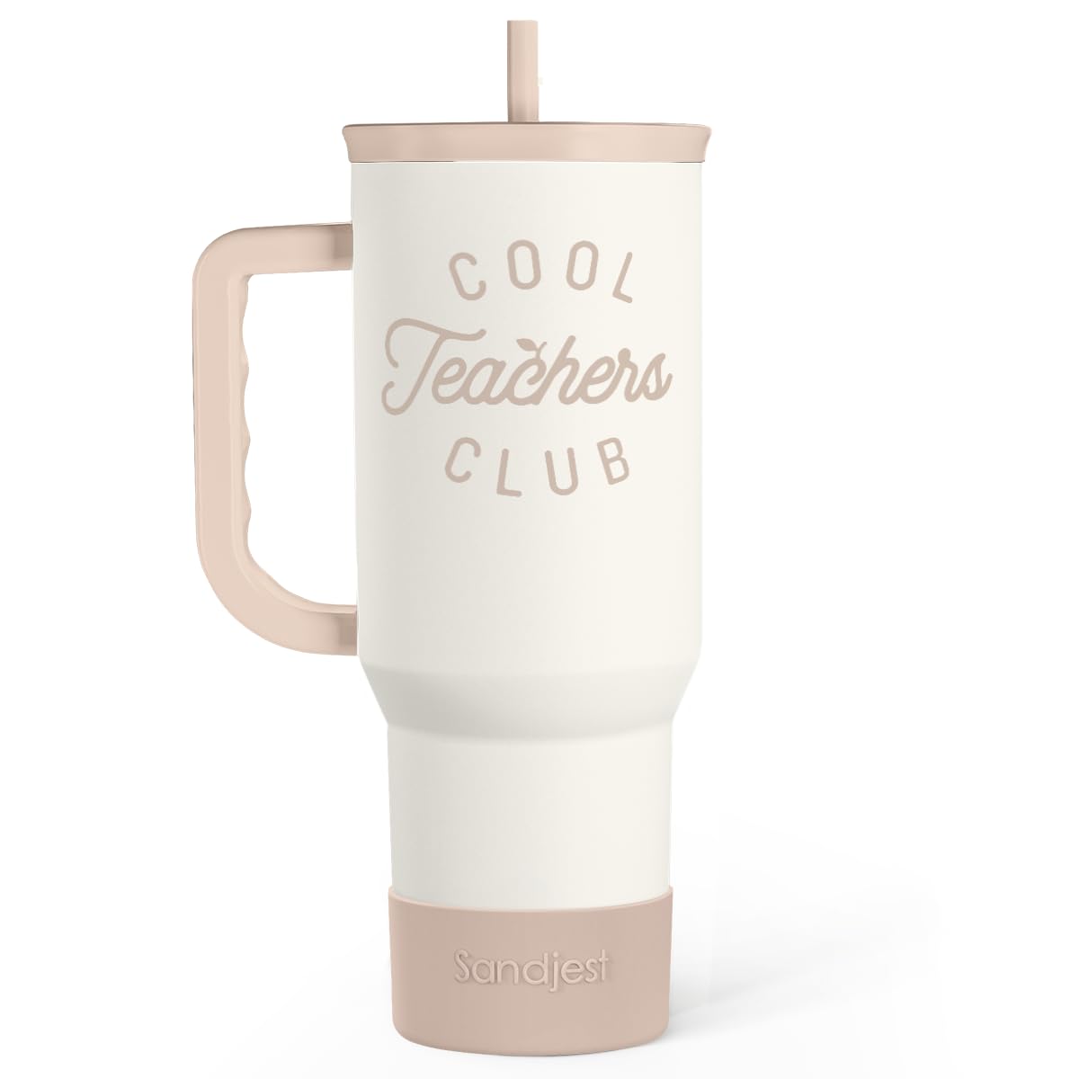 Teacher Appreciation Gift for Women - Stainless Steel Insulated Tumbler with Handle - Teachers Travel Coffee Mug Cup for Women B