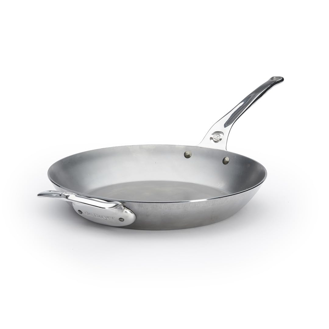 Debuyer 5680.32 Frying Pan, Stainless Steel, Silver, Diameter 32 Cm