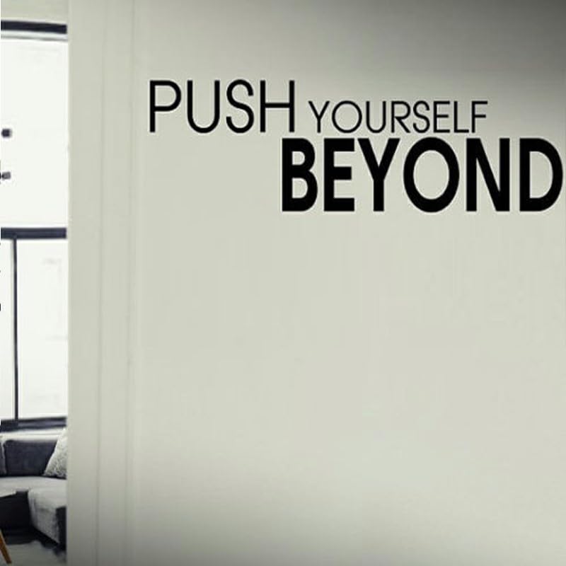 GADGETS WRAP Wall Decal Vinyl Sticker Push Yourself Beyond for Office Home Wall Decoration
