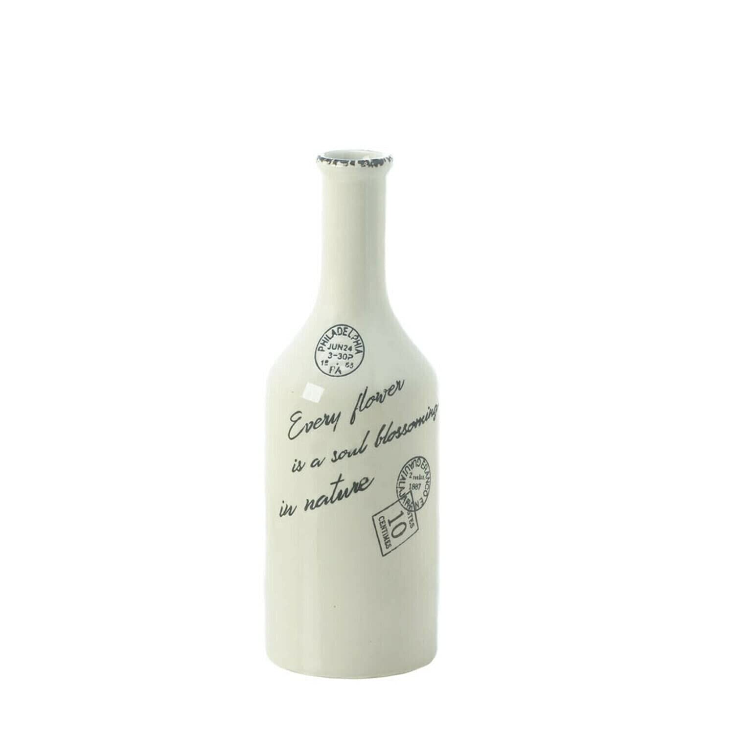Accent Plus Small Blossoming Long Neck Vase 4.87x4.87x14