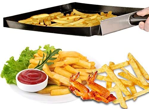 Firsmat Solid Cooking Basket, Bbq Basket,Non Stick Ptfe Toaster Baking Tray For Speed Ovens,Quick Oven Basket Tray For Chips Chi