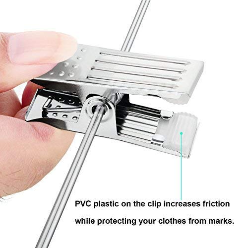 Oika Pants Hangers 20-Pack,16.7-Inch Long Velvet Hangers With Adjustable Clips, Non-Slip, Space-Saving For Trousers, Skirts, Coa