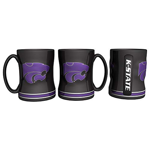 Ncaa Kansas State Wildcats Coffee Mug14Oz Sculpted Relief, Team Color, 14 Ounce