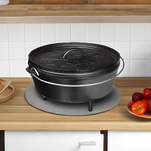Lodge L12Co3Bs Boy Scouts Of America Cast Iron Camp Dutch Oven, Pre-Seasoned, 6-Quart, Black
