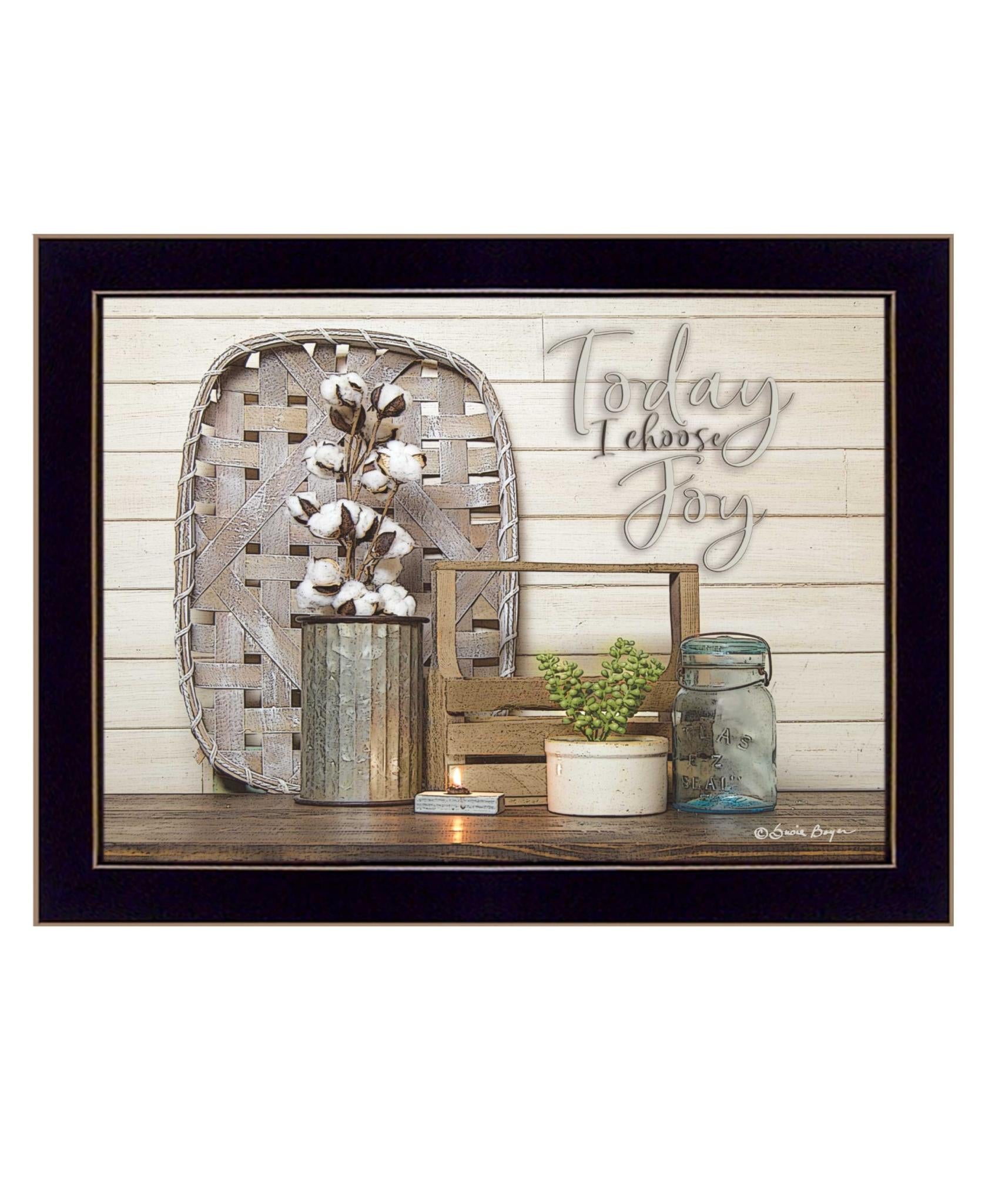 Today I choose Joy 1 Black Framed Print Wall Art
