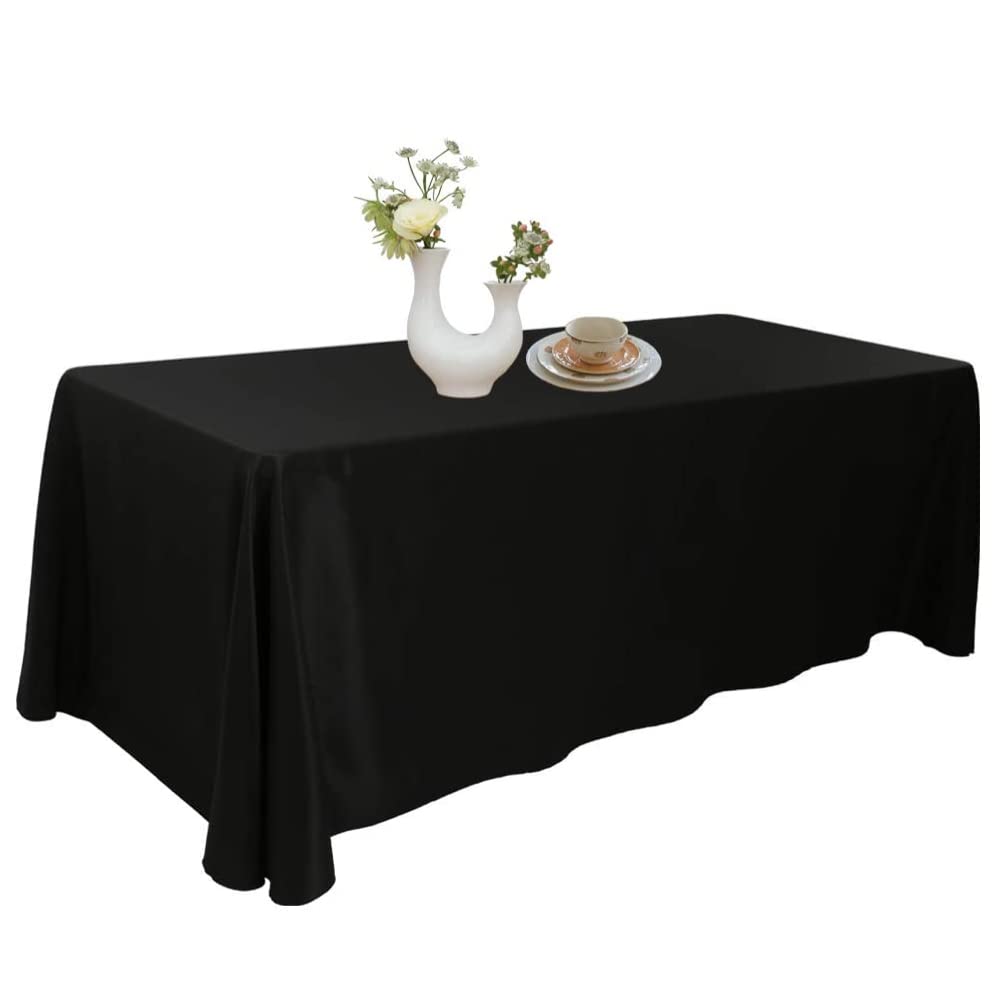 Urby 70 X 120 Inch Polyester Rectangular Table Cloth For 6-8 Foot Table That Seats 6-8 Person - Fits Folding Tables, Picnic Tabl