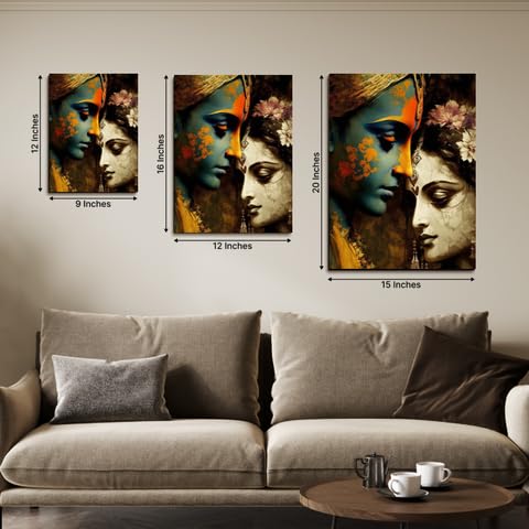 Chalk My Theme Radha Krishna Painting For Wall Decoration Gift Item For Home Decoration Radha Krishna Photo Or Picture Wood Prin