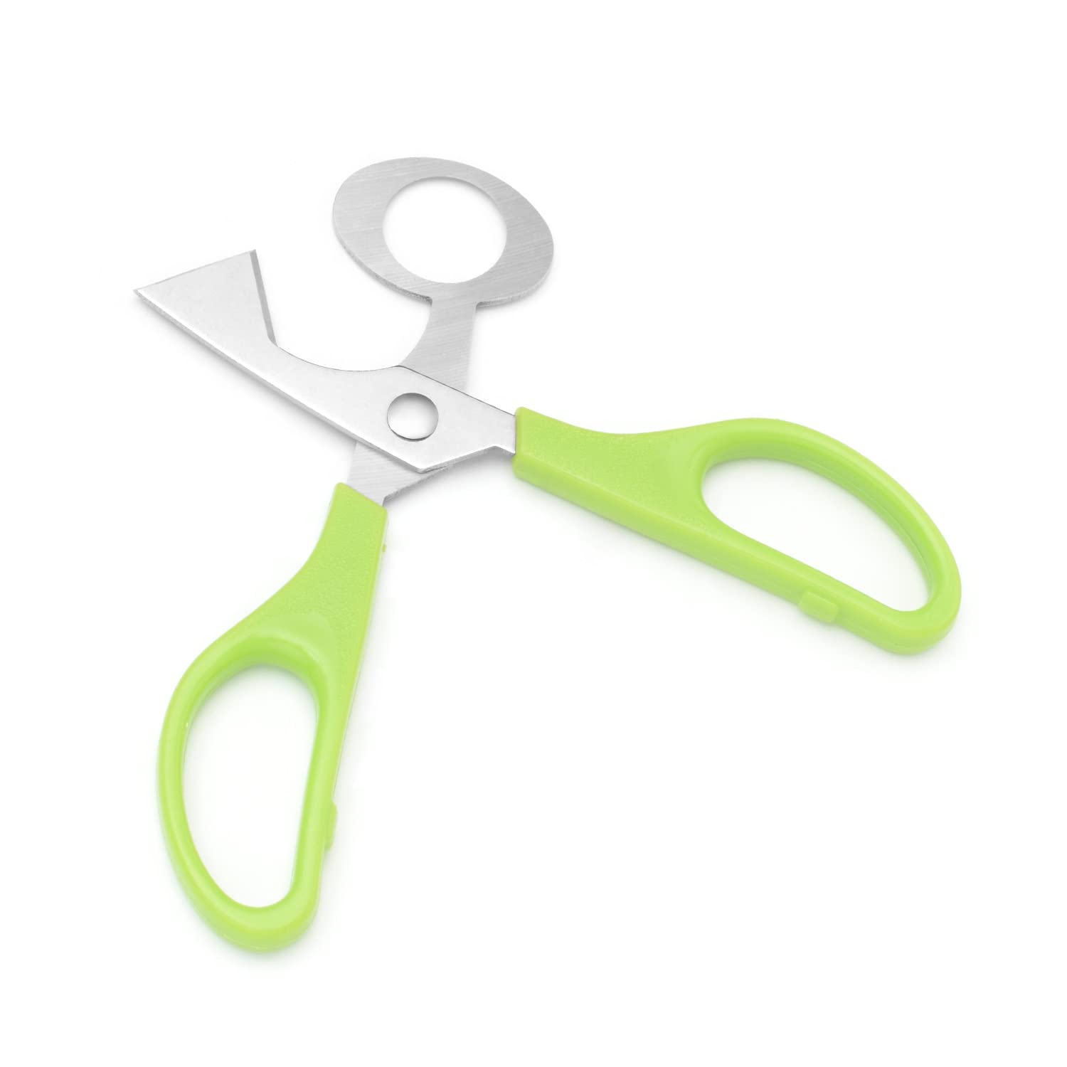 Qicaitu 3Pcs Quail Egg Cutter Scissors Kitchen Egg Shears Tool (Green,Black,Yellow)