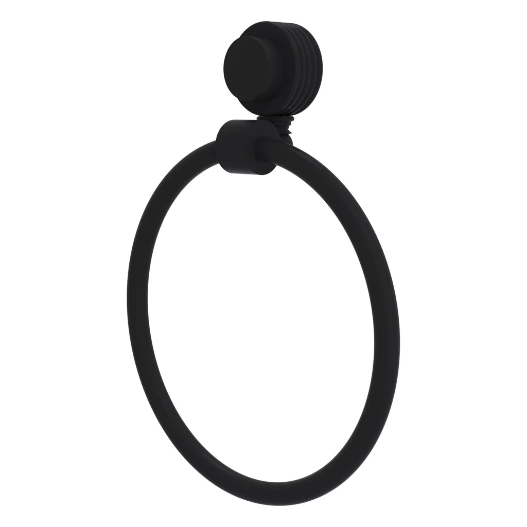 Venus Collection Towel Ring with Dotted Accent - 416D-BKM