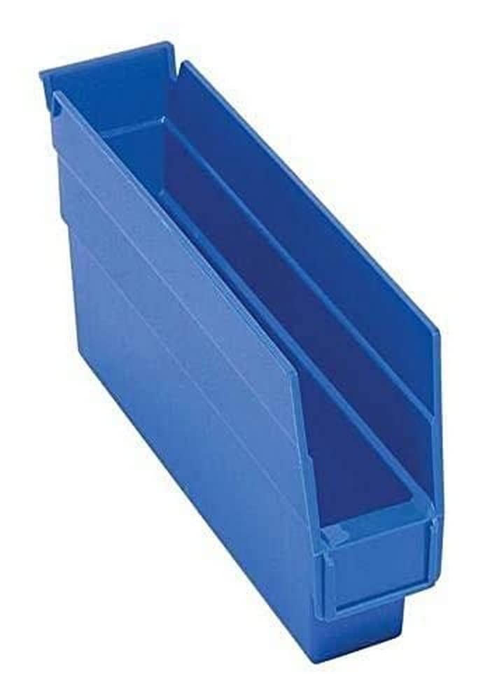 Quantum QSB105BK Economy Shelf Bin, 23-5/8 Length x 4-1/8 Width x 4 Height, Black, Pack of 16
