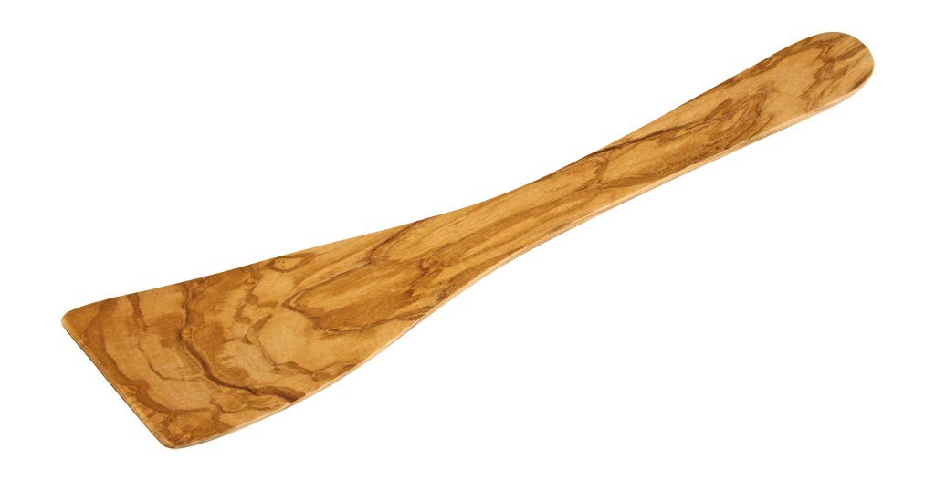 Redecker Oiled Olive Wood Spatula, 113/4 inches, Handcrafted Tunisian Olive Wood