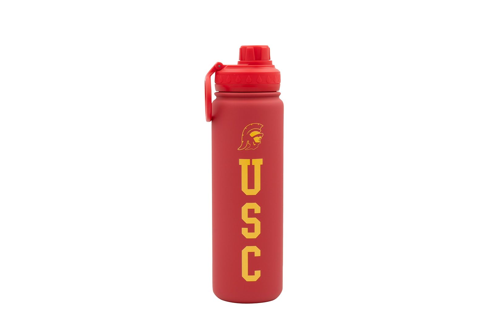 Decorvo Southern California Logo Water Bottle - Red Double Walled Stainless Steel 24 oz Keeps Drinks Cold or Hot