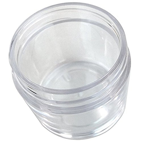 (Quantity: 30 Pieces) Beauticom 30G/30Ml (1 Oz) Round Clear Jars With Black Flat Top Lids For Beads, Gems, Glitter, Charms, Smal