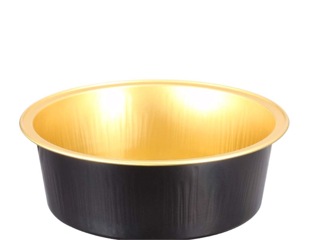 KEISEN 3 4/5 Disposable Aluminum Foil Cups 150ml 5oz 100/PK for Muffin Cupcake Baking Bake Utility Ramekin Cup 100/PK (balck)
