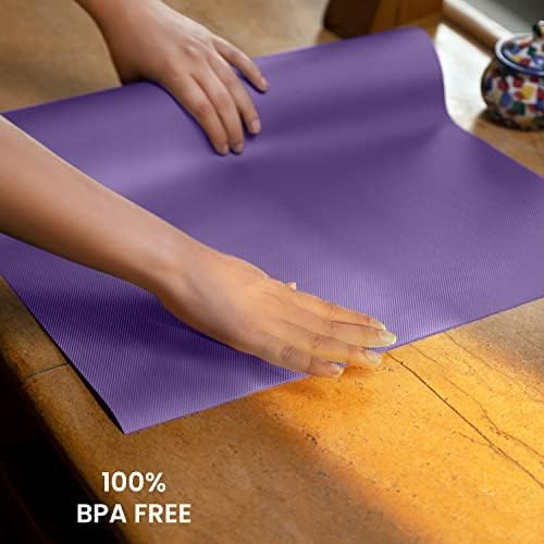 ElastPro (45cmX3m) Purple Food Grade EVA Anti Slip MatSheet for Fridge, Kitchen, Drawer, Shelf Liner, Table (Diamond Texture, Pu
