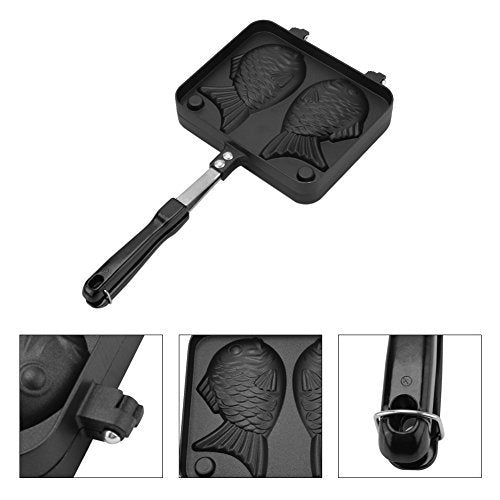 Japanese Double Pan, Nonstick Fish-Shaped Pancake Waffle Maker Egg Bubble Pan Aluminum Alloy Baking Plate For Home Kitchen Use (