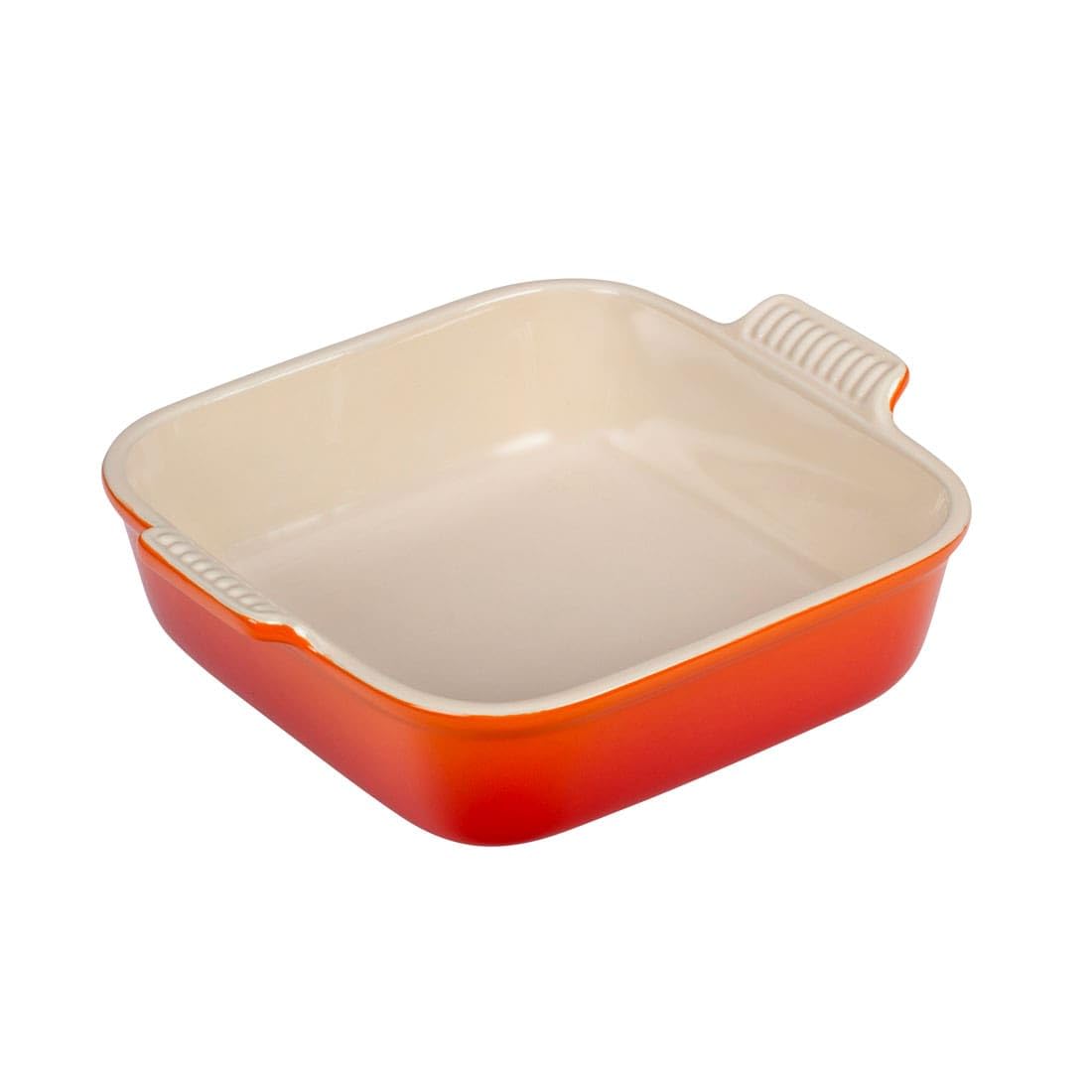 Le Creuset Stoneware Heritage Square Dish, 3 Qt. (9''), Flame