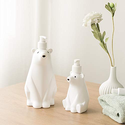 Gaolinci Cute Polar Bear Soap And Lotion Dispenser For Kitchen Or Bathroom,White