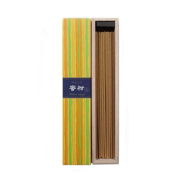 KAYURAGI - Mikan Orange 40 Sticks by Nippon KODO, Japanese Quality Incense