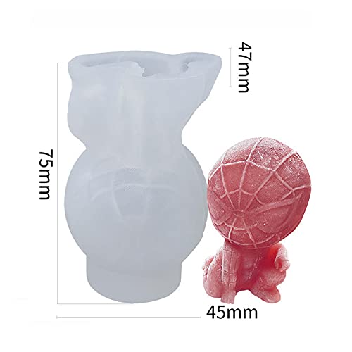 Silicone Molds Spiderman, Ice Maker Silicone Tray Cute Easy Release Novelty Drink Tray For Chilled Drinks Fondant Candy Chocolat