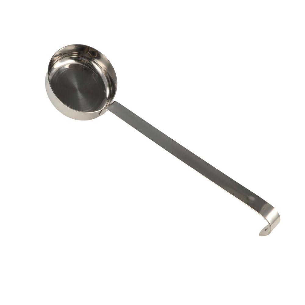 Pizza Sauce Spoon,Portion Control Ladle,Stainless Steel Pizza Sauce Spoon Soup Ladle,Long Handle Measuring Scoop,Flat Bottom Mea
