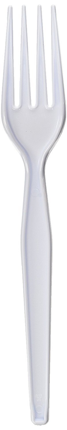Dixie Plastic Tableware  Heavyweight Forks  White  100/Box  Sold As 1 Box