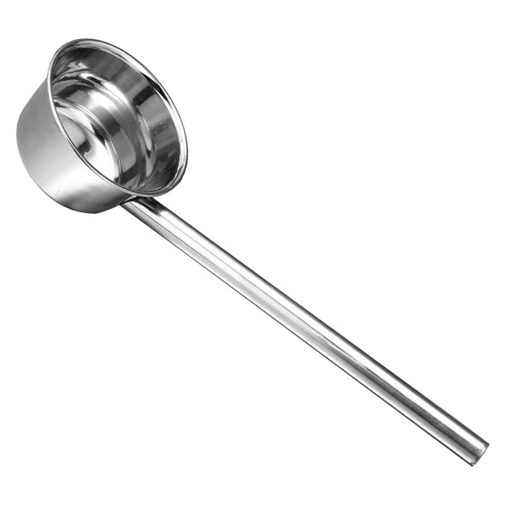 HOLIDYOYO Long Handle Water Ladle 17.71 Inch Ergonomic Kitchen Utensil Metal Scoop for Home Garden Restaurant Use Water Bailer a