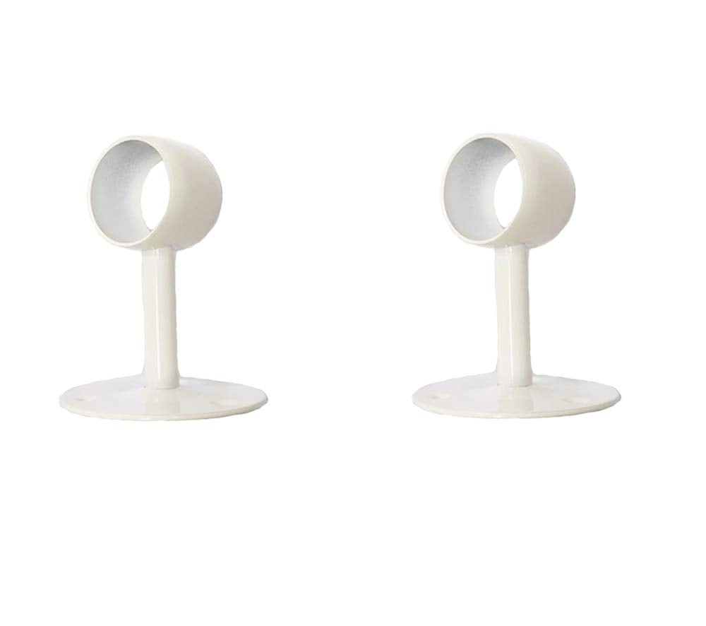 Nelxulas Stainless Steel Heavy Duty Closet Rod,Curtain Rod End Supports Socket, Flange Rod Holder Closet Pole With Matching Scre