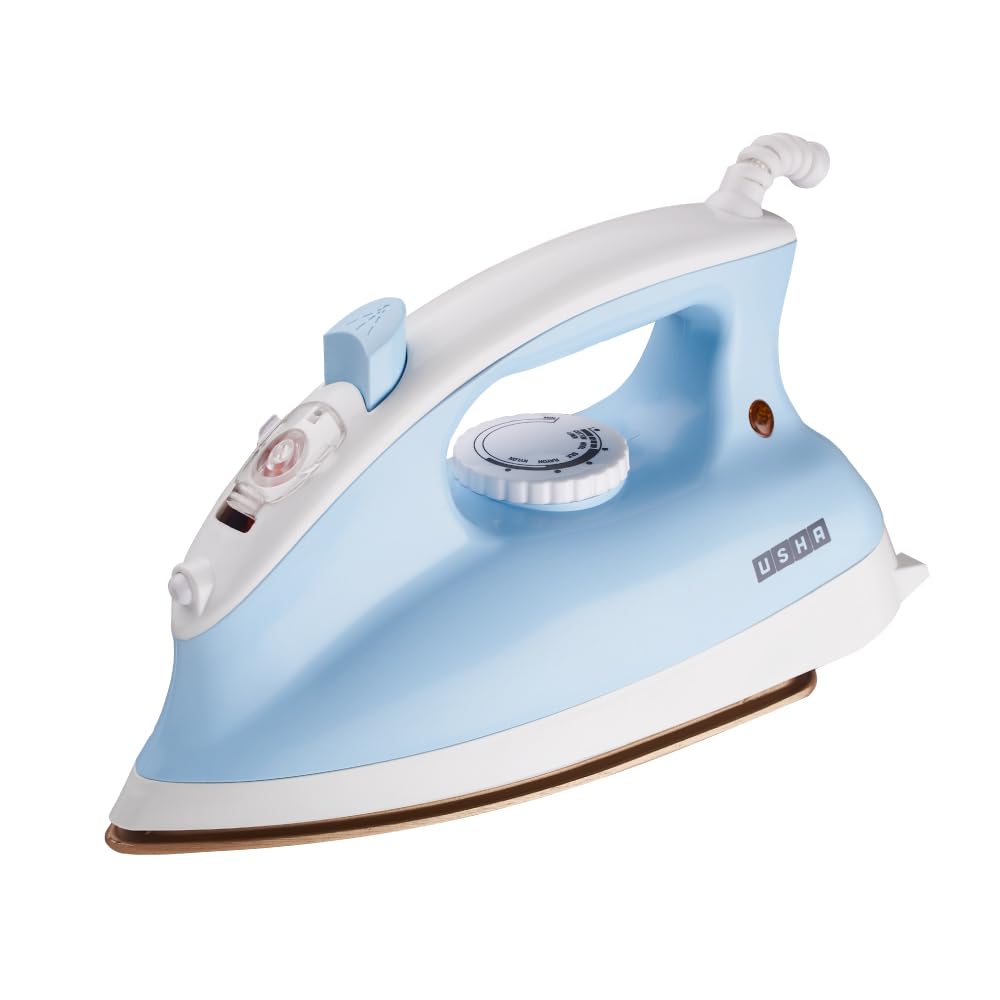 Usha Goliath Spray Tech 1200Watt Dry Iron With Water Spray Feature | Double Coated Golden Non Stick Soleplate For Longer Durabil