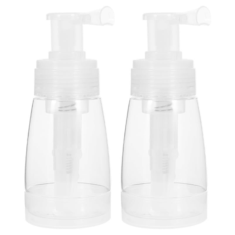 DIYEAH Powder Spray Bottle Puff Applicator 2pcs 180ml Plastic Refillable Talcum Powder Container for Body Skin Care Travelfrien